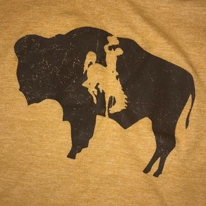 Wyoming shirt with buffalo and bucking horse